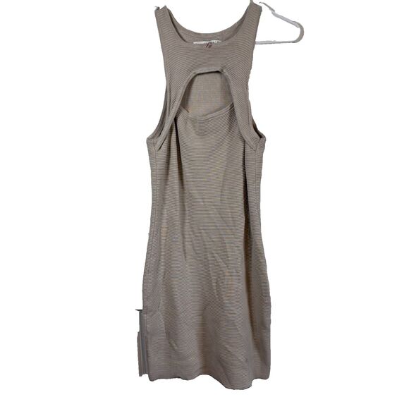 Abercrombie Fitch Knit Ribbed Sleeveless Mini Sweater Dress Chest Cutout Size ST - Picture 1 of 14